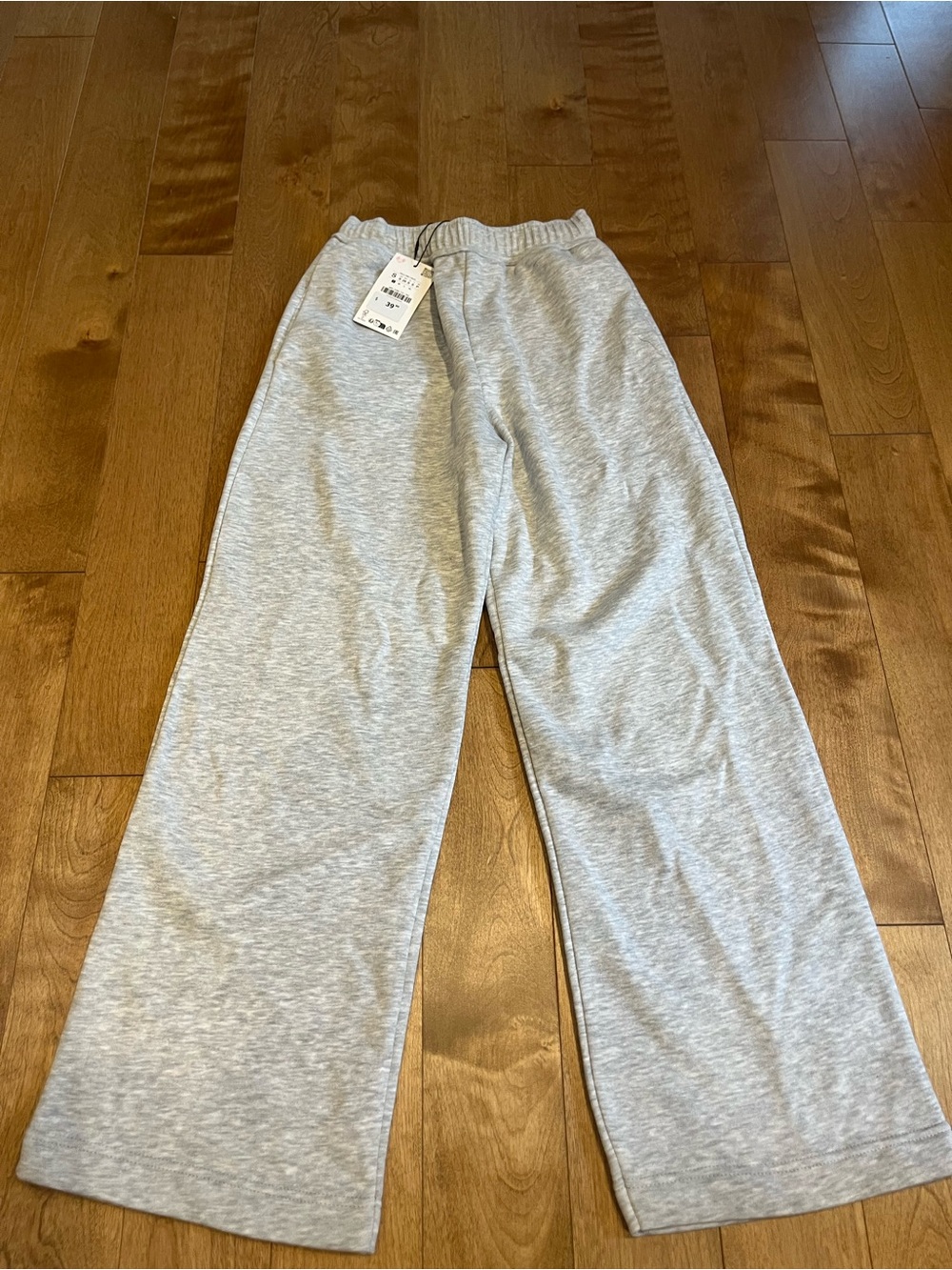 Zara Light Gray Wide-Leg Sweatpants BRAND NEW